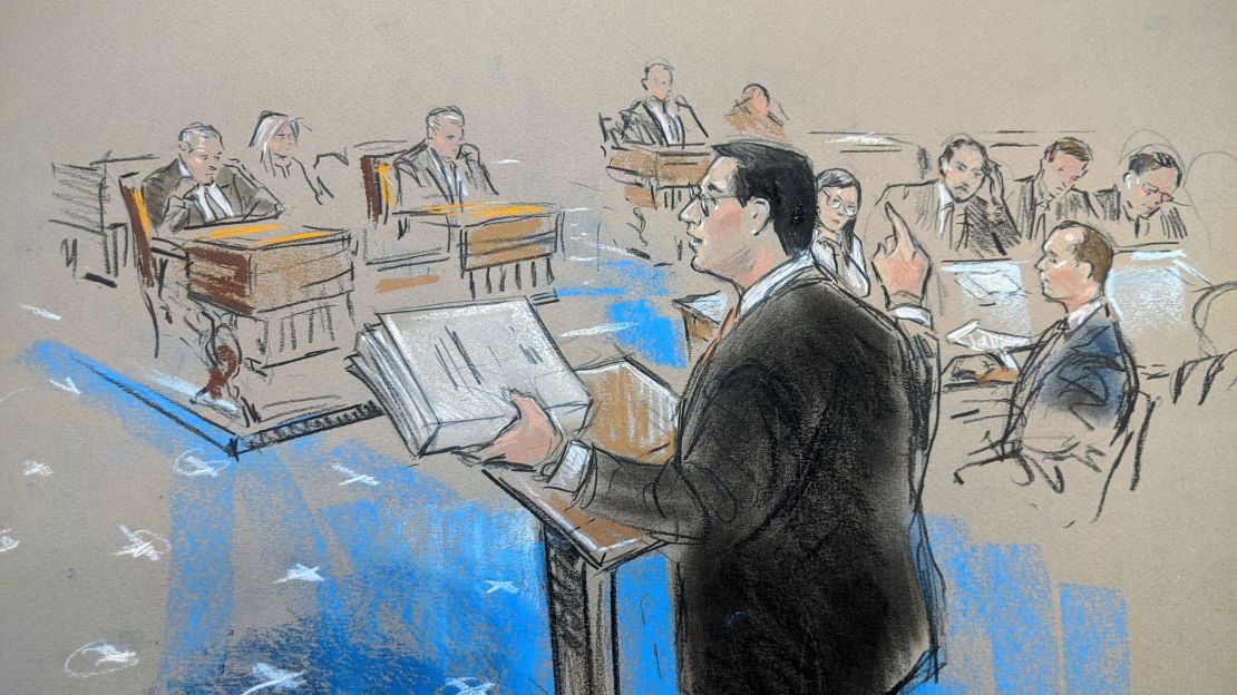 Trump attorney Jay Sekulow holding the Mueller report at the Senate impeachment trial; January 25, 2020