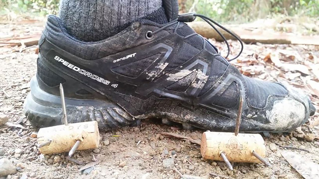 The homemade caltrops were found on Alexanders Trail in Lake Macquarie.