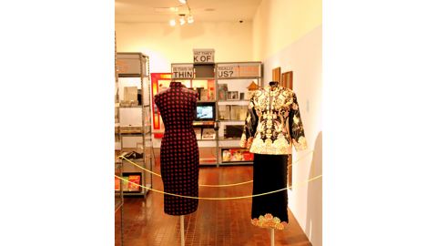 Historic dresses from the Waves of Identity exhibition that celebrated the 35th anniversary of the museum. 