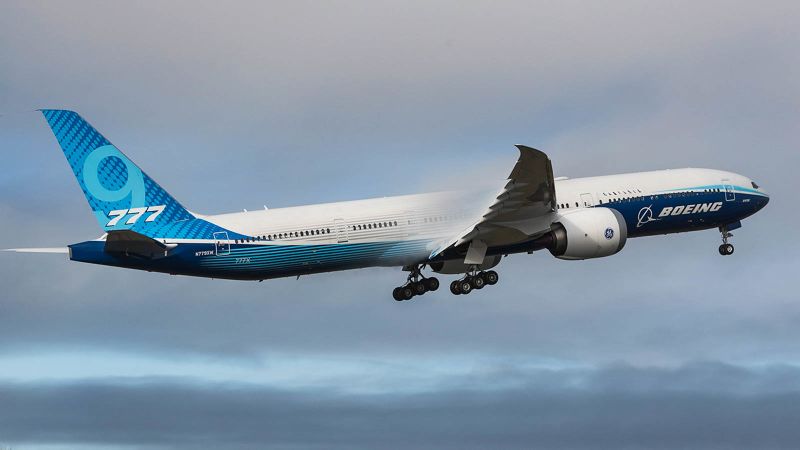 Boeing's huge 777-9X airplane takes its first flight | CNN