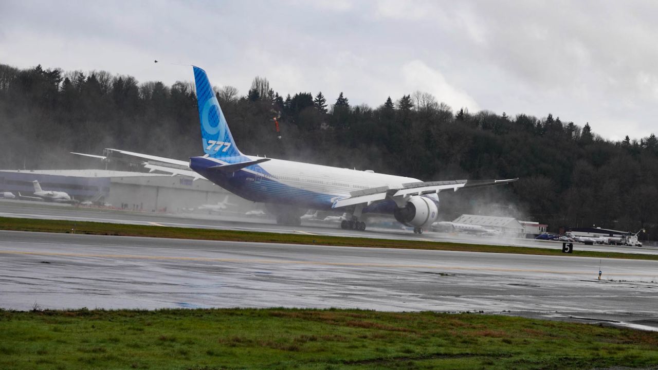 <strong>Touchdown:</strong> The Boeing airplane landed safely after three hours and 51 minutes in the air.