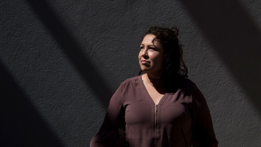PHOENIX, ARIZONA - JULY 4:
Ruby Torres stands for a portrait in her apartment complex in Phoenix, Arizona on July 4, 2018. (Photo by Carolyn Van Houten/The Washington Post via Getty Images)