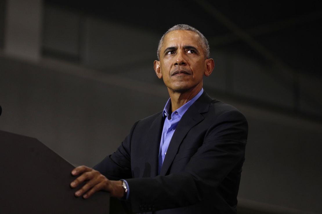 DETROIT, MI - OCTOBER 26: Former President Barack Obama speaks at a rally to support Michigan democratic candidates at Detroit Cass Tech High School on October 26, 2018 in Detroit, Michigan. Obama, and former Attorney General Eric Holder, who was also at the rally, are among approximately a dozen democrats who were targeted by mail bombs over the past several  days. (Photo by Bill Pugliano/Getty Images)