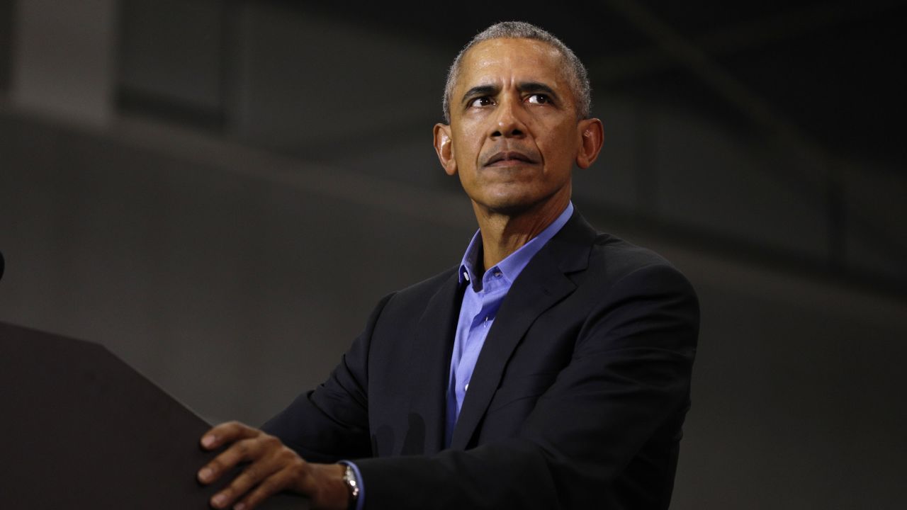 DETROIT, MI - OCTOBER 26: Former President Barack Obama speaks at a rally to support Michigan democratic candidates at Detroit Cass Tech High School on October 26, 2018 in Detroit, Michigan. Obama, and former Attorney General Eric Holder, who was also at the rally, are among approximately a dozen democrats who were targeted by mail bombs over the past several days. (Photo by Bill Pugliano/Getty Images)