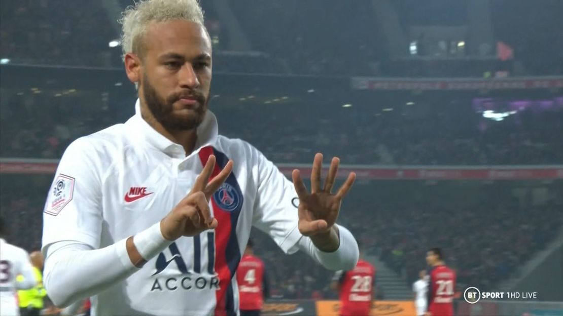 Brazilian star Neymar paid his own tribute to Bryant after scoring for PSG against Lille on Sunday.