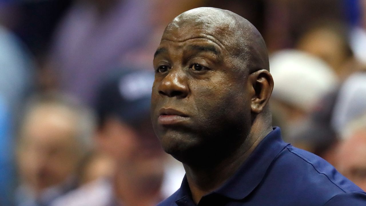 Magic Johnson attends a game between the Kentucky Wildcats and the UCLA Bruins in 2017.