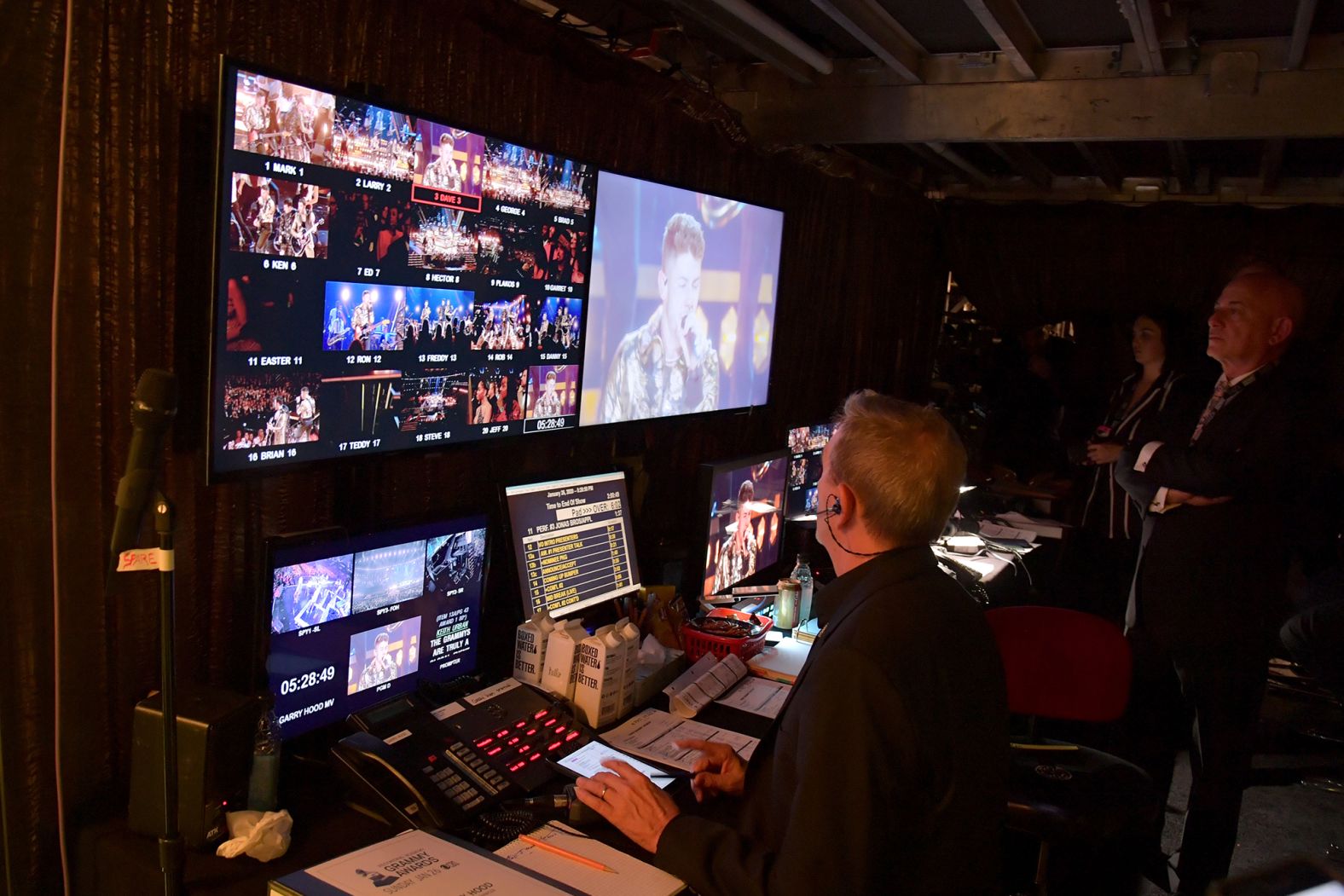 Grammys staff manage the show behind the scenes. 
