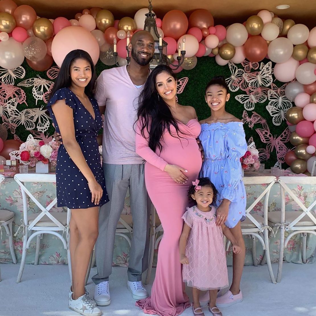 Kobe Bryant poses with his family in this 2019 photo posted to Instagram.