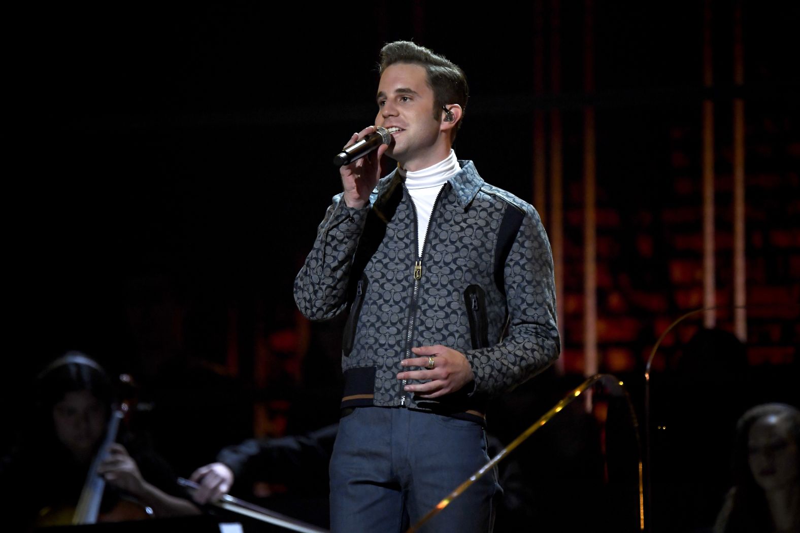 Ben Platt performs "I Sing The Body Electric" onstage. 