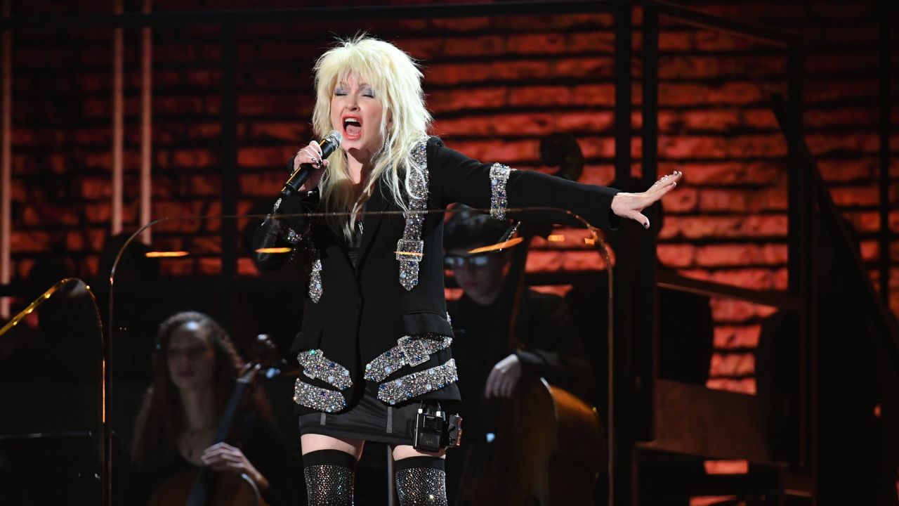 Cyndi Lauper performs at the Grammy Awards in 2020.