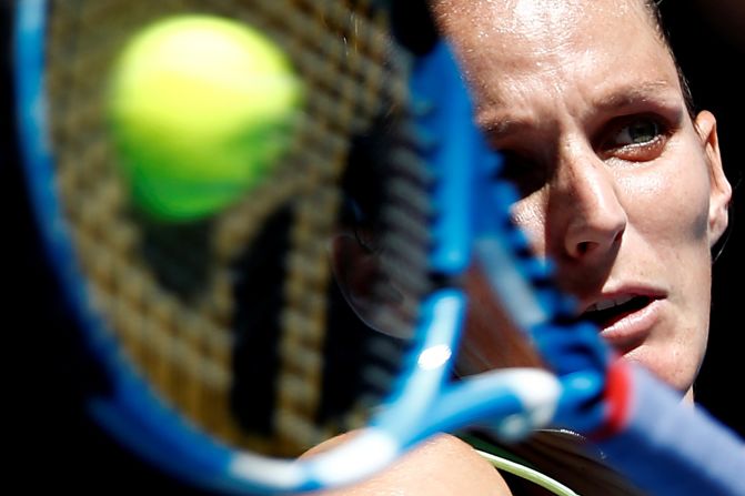 Karolina Pliskova competes against Anastasia Pavlyuchenkova during Day 6 of the 2020 Australian Open in Melbourne Park on Saturday, January 25.