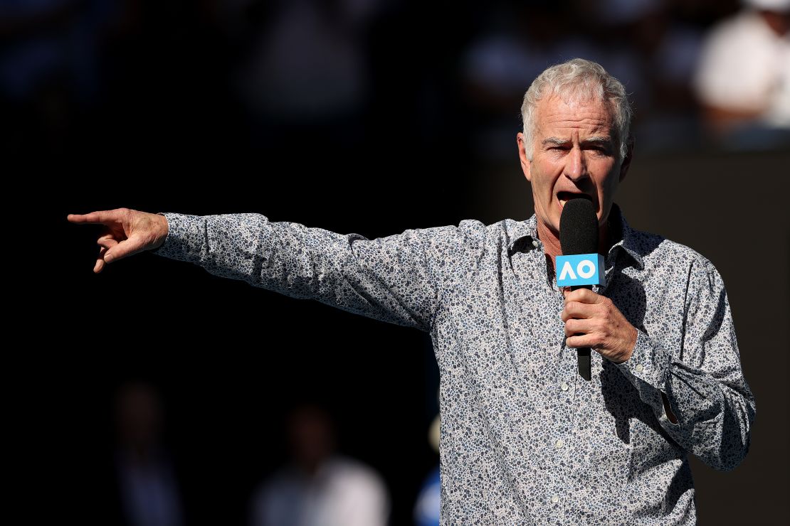 John McEnroe has been working as a pundit and commentator during the 2020  Australian Open.