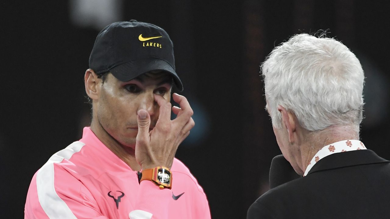 Nadal reflects on Kobe Bryant's legacy following his victory over Kyrgios at the Australian Open.