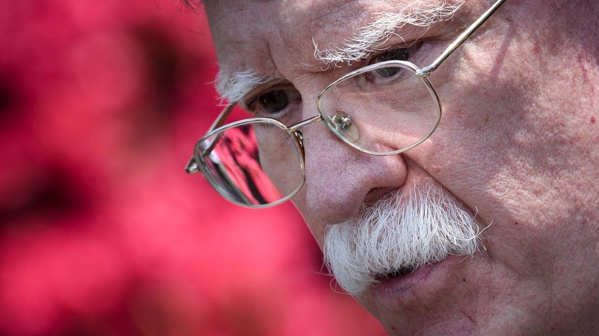 US National Security Advisor John Bolton speaks to reporters outside the West Wing of the White House April 30, 2019, in Washington.