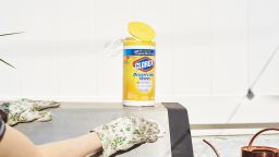 A bottle of Clorox Co. Disinfecting Wipes is arranged for a photograph in the Brooklyn Borough of New York, U.S. Photographer: Gabby Jones/Bloomberg via Getty Images