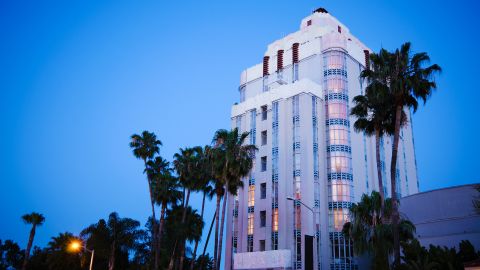 The Sunset Tower Hotel is located on the famous Sunset Strip.
