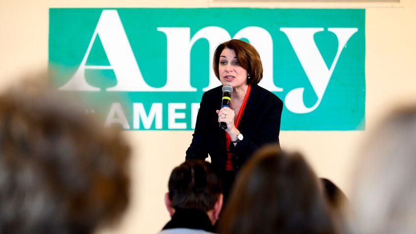 Democratic presidential candidate Sen. Amy Klobuchar (D-MN) speaks during a campaign stop in Waterloo, Iowa on January 26, 2020. - Klobuchar, and other Democratic candidates, are making their final push through Iowa before the caucuses on February 3, 2020.