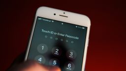 An iPhone prompting to enter the passcode is seen on October 25, 2017. (Photo by Jaap Arriens/NurPhoto via Getty Images)