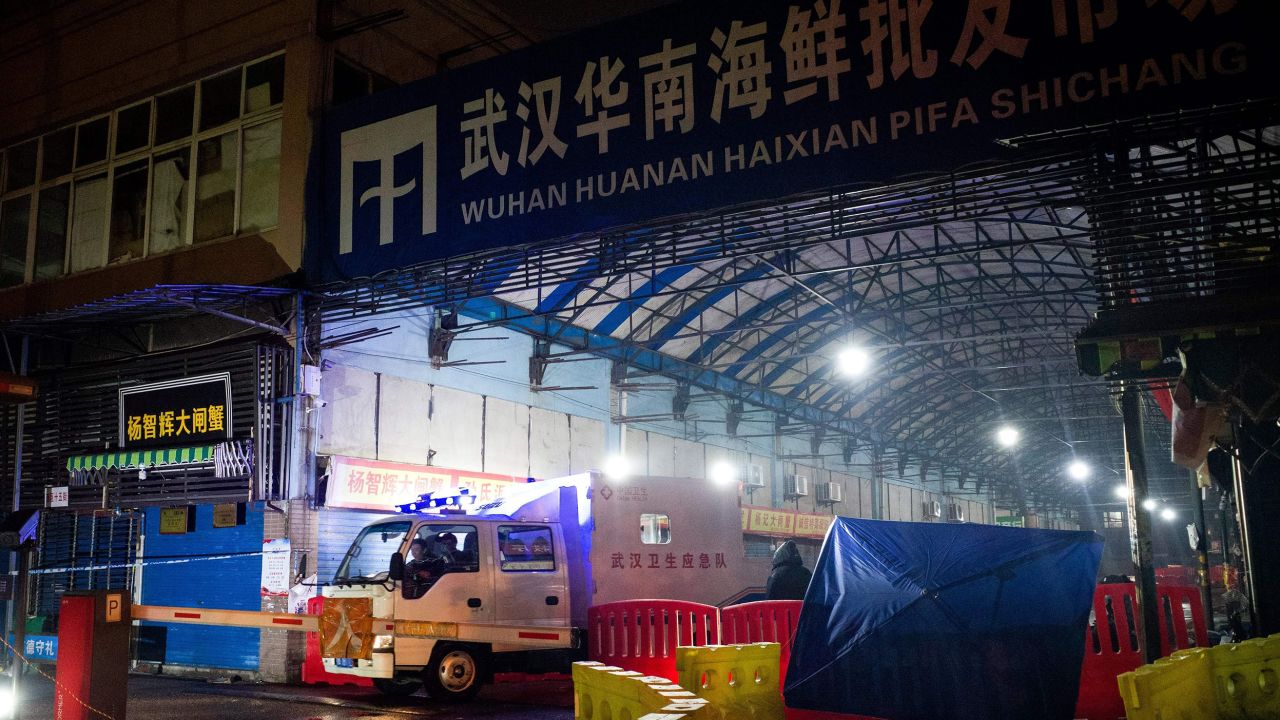 The Huanan Seafood Wholesale Market in the city of Wuhan was shut down in early January following an outbreak of coronavirus cases.