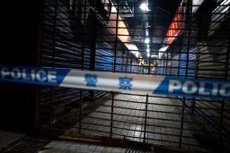 Members of staff of the Wuhan Hygiene Emergency Response Team conduct searches on the closed Huanan Seafood Wholesale Market in the city of Wuhan, in the Hubei Province, on January 11, 2020. 