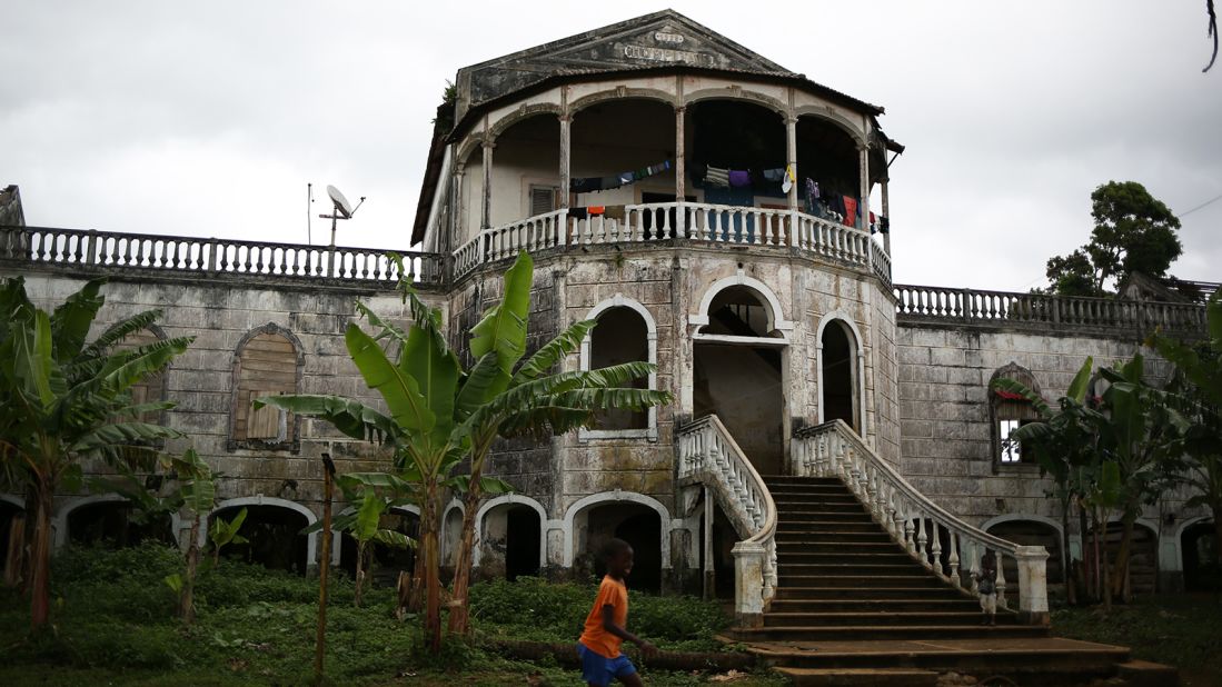 <strong>Abandoned hospital:</strong> The islands are full of fading colonial splendor, such as this scene in the town of Agua Ize on Sao Tome. 