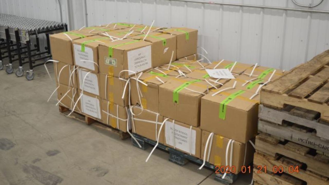 CBP officers discovered 45 cartons of counterfit $1 bills.