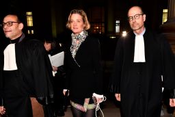Delphine Boel with her lawyers arriving to court on December 13, 2019 in Brussels.