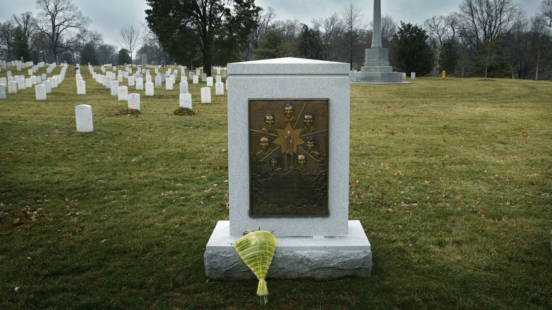 There is a Space Shuttle Challenger memorial at Arlington National Cemetary in Virginia.