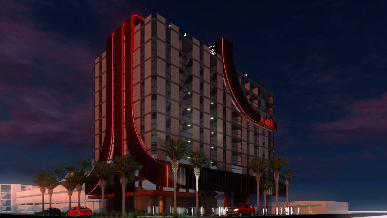A rendering of an Atari Hotel.