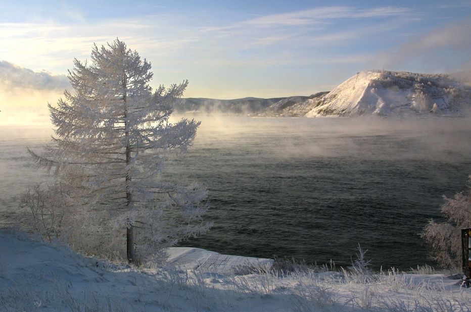 A view of Lake Baikal taken from the Russian village of Listvyanka, 70 km from the city of Irkutsk. Darwall says, "It's the world's deepest freshwater lake with huge numbers of endemic species in it." Endemic species are found nowhere else on Earth.