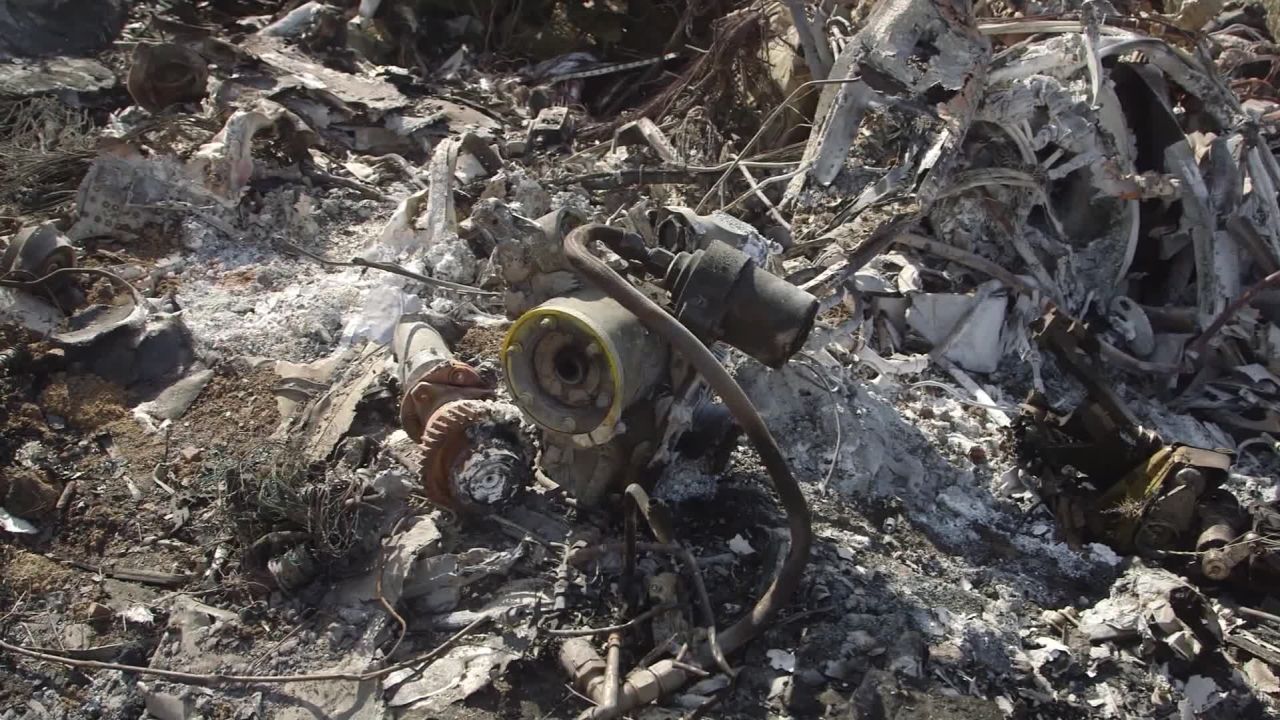 The helicopter crashed on a hillside in Calabasas, California.