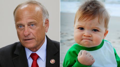Laney Griner says she does not want her son's "Success Kid" image used in fundrasing ads for Iowa Rep. Steve King.
