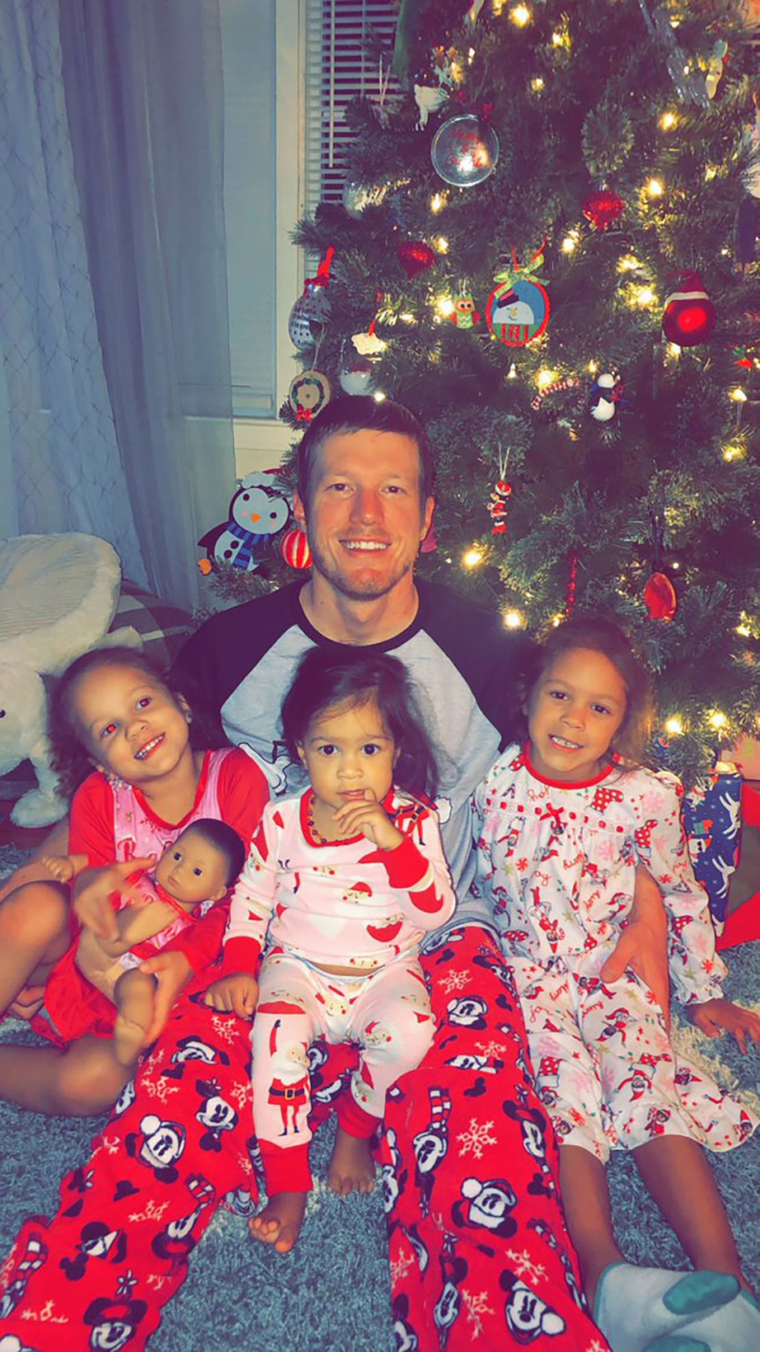 Matt Plyler with his daughters Millie, Mattie and Marleigh (from left to right).