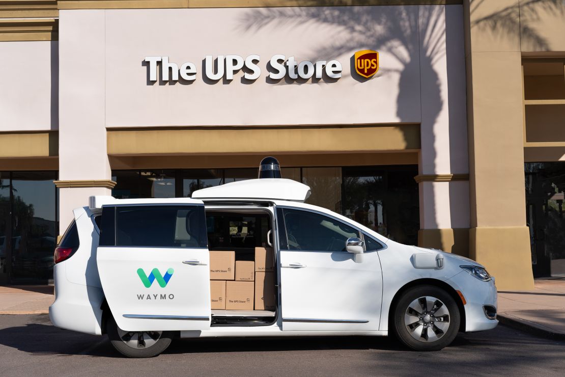 Waymo will transport UPS packages from stores in Phoenix to a facility in Tempe.