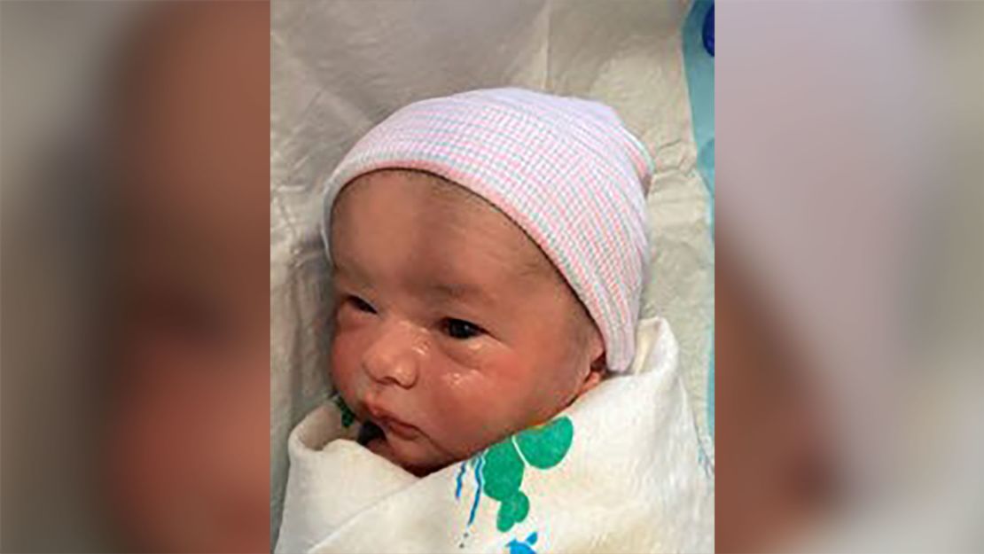 The missing child is 1-week-old and weighs just seven pounds.