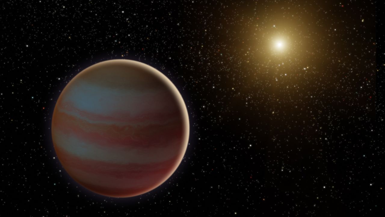 This illustration shows a brown dwarf detected in a microlensing event when it passed between Earth and a more distant star in the Milky Way. Spitzer and NASA's Swift mission observed the event. 