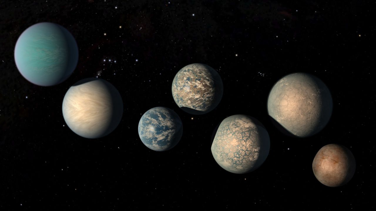 This illustration of the TRAPPIST planets reveals more about how their surfaces might appear.