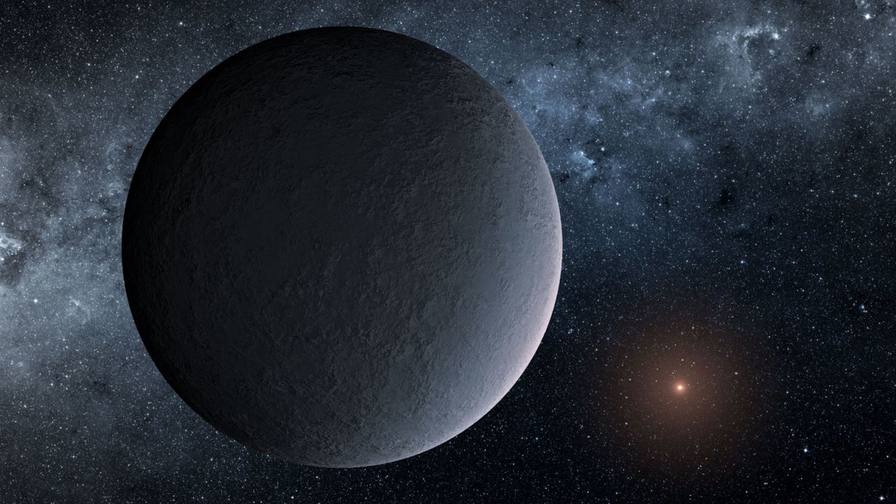 This illustration shows an "iceball" exoplanet found by Spitzer.
