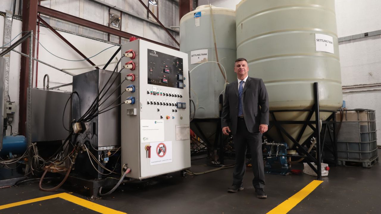 Neutral Fuels CEO and founder Karl Feilder at the company's refinery in Dubai. 