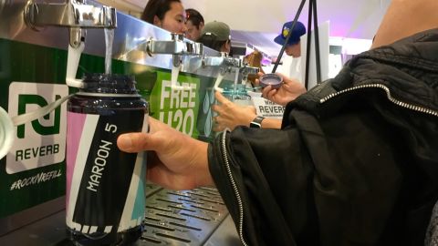 One of the water refill stations on Maroon 5's 2019 world tour.