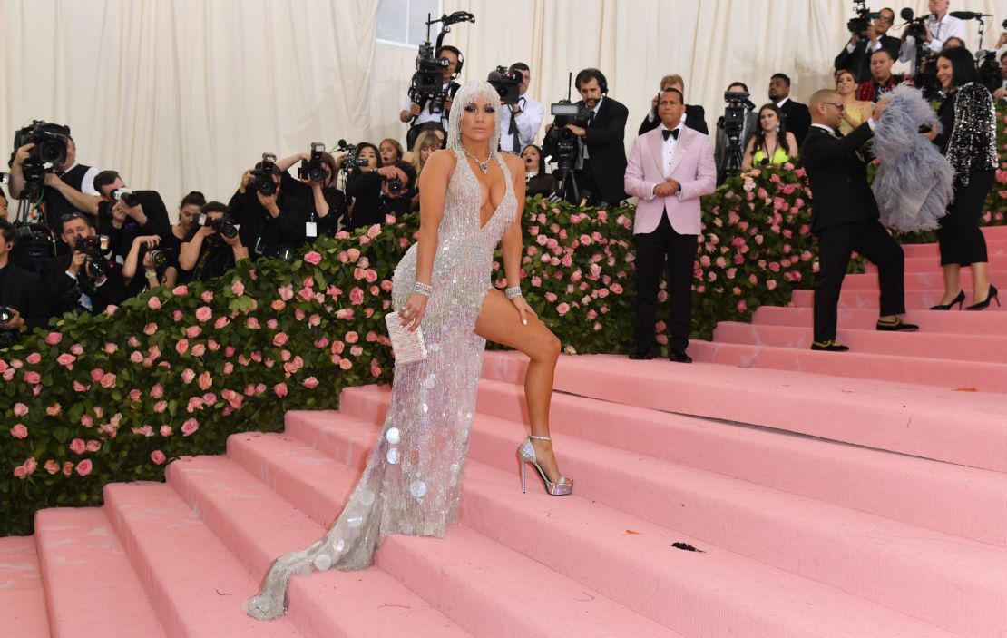 Jennifer Lopez arrives at the 2019 Met Gala in New York.