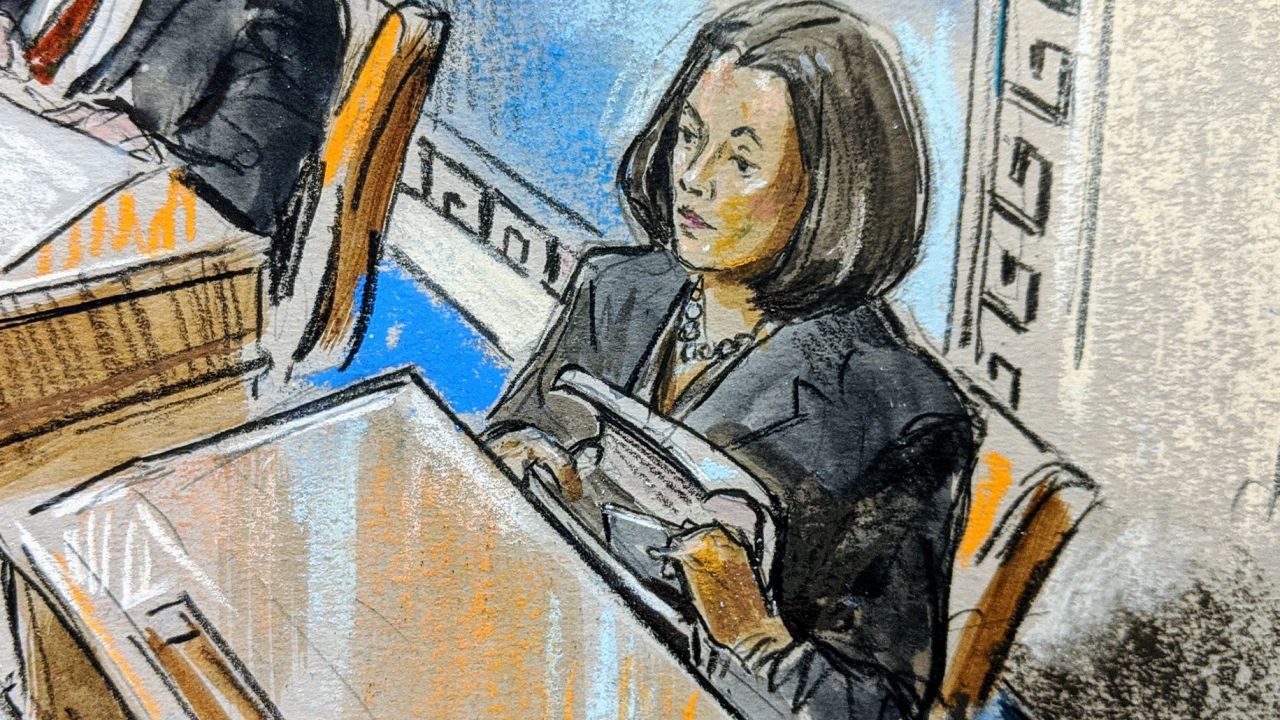 Sen. Kamala Harris, D-California, at the Senate impeachment trial on January 30, 2020