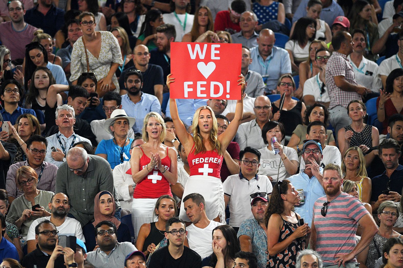 As always, there was a lot of love for Swiss star Roger Federer in the crowd.