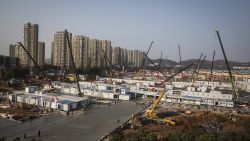 WUHAN, CHINA - JANUARY 30: (CHINA - OUT) Work continues on Wuhan Huoshenshan hospital on January 30, 2020 in Wuhan, China. The 1000-bed hospital is scheduled to open on February 5. The number of cases of a deadly new coronavirus rose to over 7000 in mainland China Thursday as the country continued to lock down the city of Wuhan in an effort to contain the spread of the pneumonia-like disease which medicals experts have confirmed can be passed from human to human. In an unprecedented move, Chinese authorities put travel restrictions on the city which is the epicenter of the virus and neighboring municipalities affecting tens of millions of people. The number of those who have died from the virus in China climbed to over 170 on Thursday, mostly in Hubei province, and cases have been reported in other countries including the United States, Canada, Australia, Japan, South Korea, and France. The World Health Organization  has warned all governments to be on alert, and its emergency committee is to meet later on Thursday to decide whether to declare a global health emergency. (Photo by Getty Images)