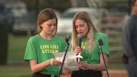 Some friends of Alyssa Altobelli wore "Live Like Lyssa" T-shirts in green and gold -- the colors of her favored college, the University of Oregon.