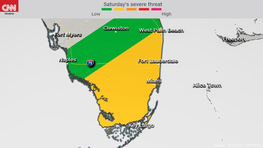 weather miami storm threat saturday