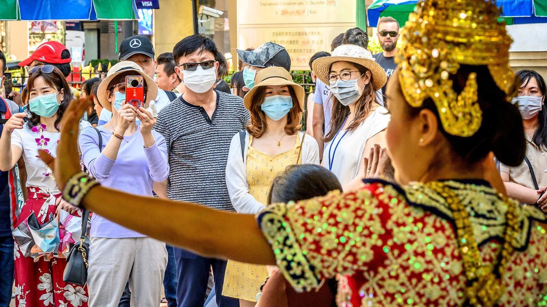 Chinese travelers account for about 30% of Thailand's international arrivals.