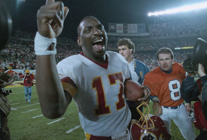 <strong>Super Bowl XXII (1988):</strong> The Washington Redskins trailed 10-0 after a quarter of play at Super Bowl XXII, but quarterback Doug Williams threw four touchdowns in the second quarter and the rout was on. The Redskins rolled to a 42-10 victory, and Williams was named MVP after finishing with 340 passing yards.