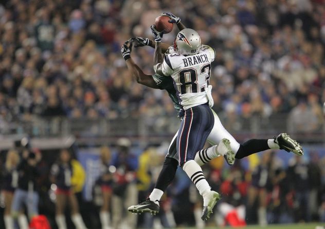 <strong>Super Bowl XXXIX (2005):</strong> The Patriots became champions for the third time in four years as they defeated Philadelphia 24-21 in Super Bowl XXXIX. This time it was wide receiver Deion Branch who won MVP. He had 11 receptions for 133 yards.