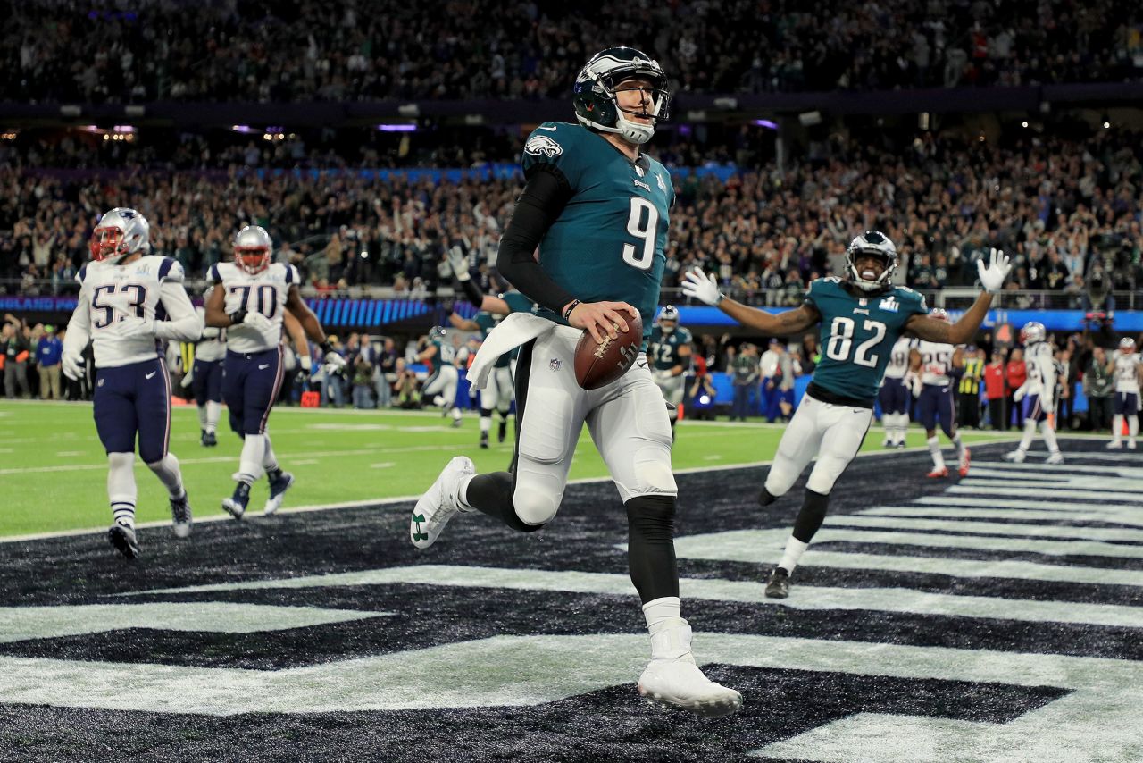 <strong>Super Bowl LII (2018):</strong> Nick Foles wasn't the Philadelphia Eagles' starting quarterback for most of the season. But after Carson Wentz went down for the year with a knee injury, Foles stepped up and led the team to the title. He finished the playoff run by throwing for 373 yards and three touchdowns in a 41-33 victory over New England. He also caught a touchdown pass on a trick play.